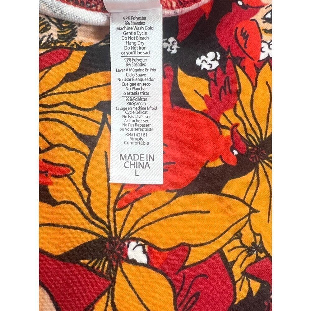 LulaRoe Women's Warm Floral Holiday Classic T - Picture 6 of 6